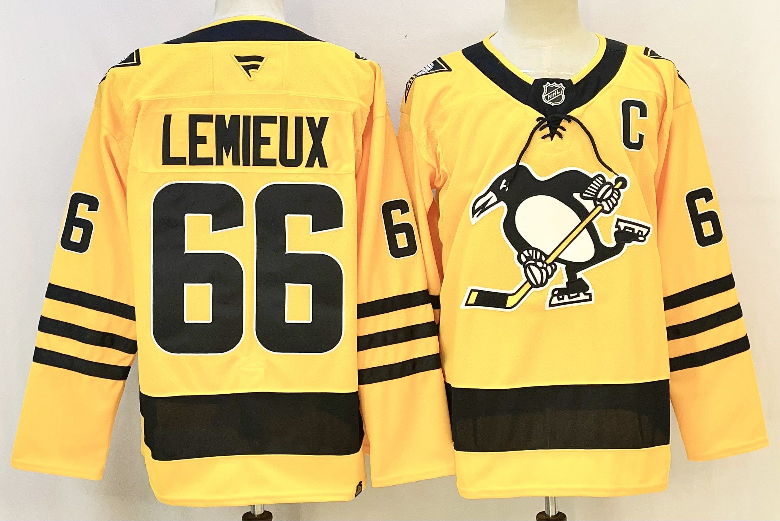 Men Pittsburgh Penguins #66 Lemieux Yellow 2026 Adidias NHL Jersey style 001